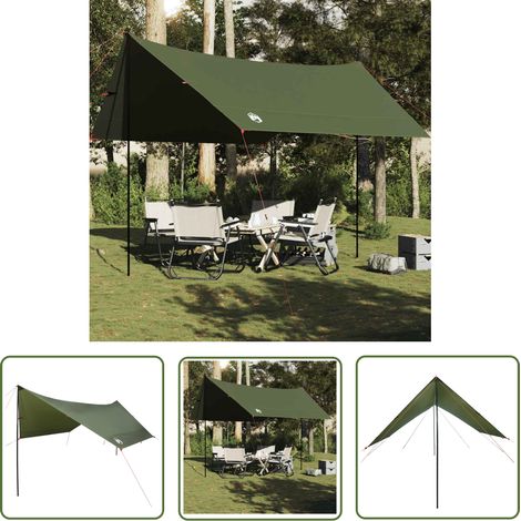 vidaXL Tarp Olivgrün 438x376x212 cm Wasserdicht (1/5)