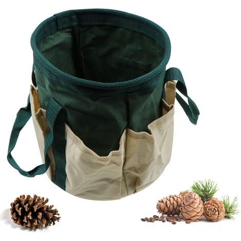 Sac de jardin pour outils jardinage d'outils jardinage avec toile Oxford imperméable Avec chiffon - 6 poches peuvent contenir des outils, sac rangement polyvalent résistant à l'usure (1/5)