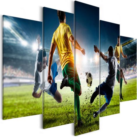 Tableau Imprimé 5 Panneaux "Decisive Tackle Wide" 50 x 100 cm (1/2)