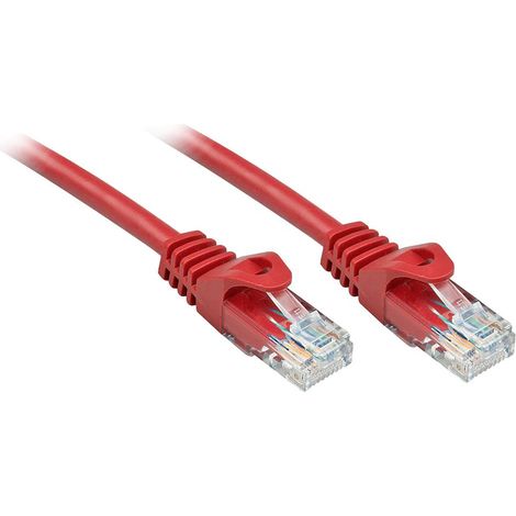 LINDY 48185 RJ45 Câble réseau, câble patch CAT 6 U/UTP 5.00 m rouge 1 pc(s) (1/4)