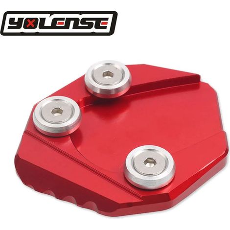 (Rouge - sans logo) Compatible avec SUZUKI GSX-S125 GSX-S150 GSX-R125 GSX-R150 GSXR GSXS 125 150 Béquille latérale, extension de béquille, plaque de support, puissance maximale (1/4)