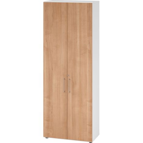 bümö smart Aktenschrank - 6 Ordnerhöhen Weiß/Nussbaum (1/5)