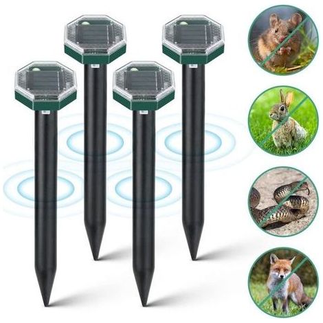 DBBEGK Taupe Ultrason Solaire,Anti Taupe Ultrason Solaire avec IP65 Imperméable,repulsif chat exterieur,À Utiliser à l'extérieur ou dans Le Jardin pour repousser Les Taupes et Les spermophiles (1/5)