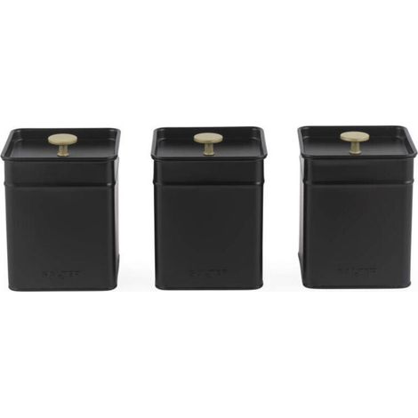 Juego de tres recipientes Salter BW14370 Alchemy, color negro. (1/3)