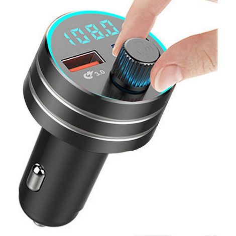 Bluetooth-MP3-Player fürs Auto (87,5 bis 108,0 MHz) mit FM-Sender und -Empfänger, Dual-USB-Ladefunktion und Kfz-Ladegerät