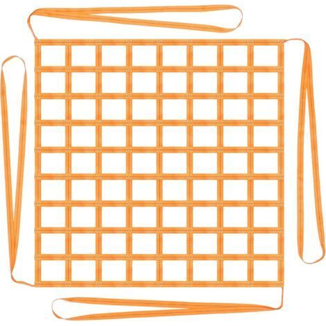 LAN Hebenetz 1 x 1 m Lastaufhängungsnetz 300 kg Polyester Schnallen Hebenetz mit Gurten Hohe Tragfähigkeit Aufhängungs-Hebenetz zum Be- und Entladen (1/5)