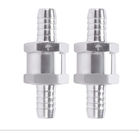 Juego de válvulas antirretorno de 2 piezas, válvula antirretorno de combustible de aluminio de 10 mm, adecuada para sistemas de combustible de baja presión de motores de gasolina, diésel y de carburad (1/3)