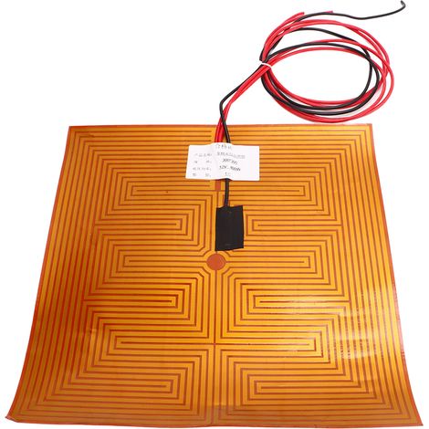 Plaque chauffante adhésive résistante et rapide pour imprimante 3D, 300 x 300 mm, 12 V, 400 W (1/5)