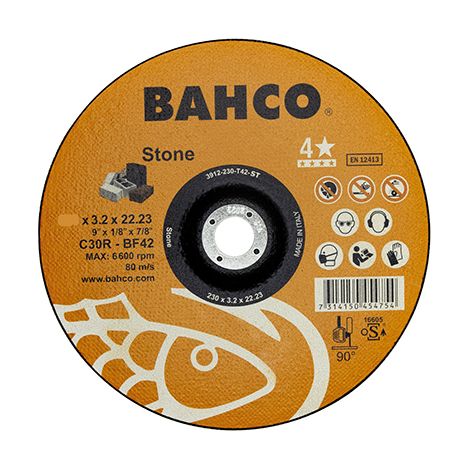 Disque à tronçonner pierre 230x3,2mm 3912-230-t42-st bahco (1/2)