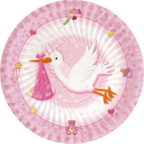 Big Party Piatti Benvenuta D 18 Cm Rosa 8 Pz