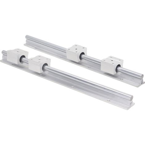 Ensemble 6 Blocs Coulissants sur Rail de Guidage Linéaire SBR12UU, Mouvement Précis et Fluide, Pièces pour Machines de Précision (1/5)