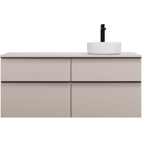 burgbad Eqio lavabo sobre encimera ceramica redondo, derecha, (1/2)