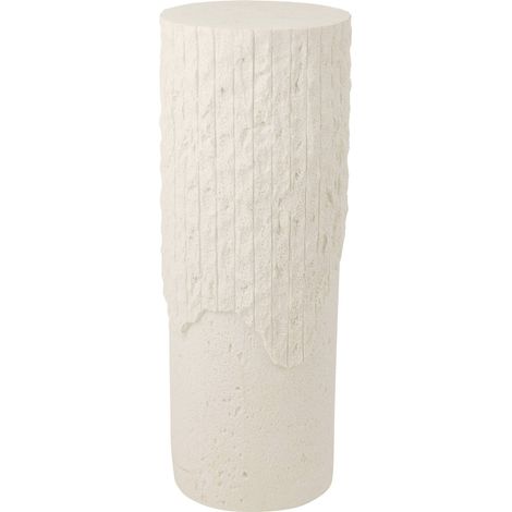 Socle décoratif blanc effet roche sculptée - blanc (1/4)
