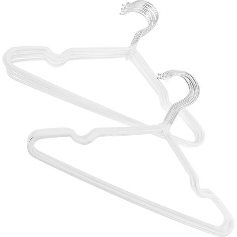 Lot de 20 Cintres pour Vêtements de Bébé Blanc Cintres sans Trace Antidérapants en Plastique Taille Garçon et Filles Adaptés pour Armoire Gain de Place et Maintien des (1/5)