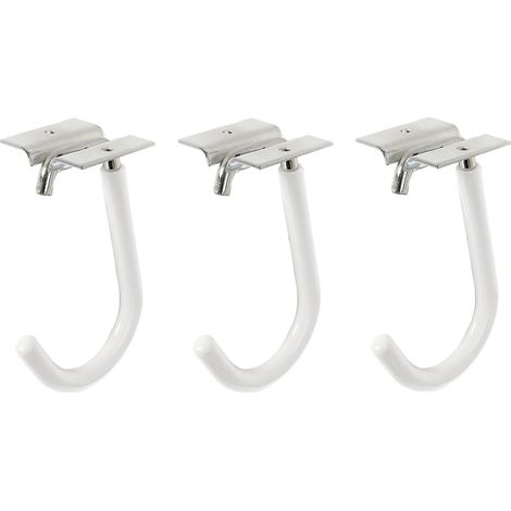GAH-Alberts 800857 801991 - Ganci per bicicletta, piegati, zincati galvanicamente, profondità del gancio 90 mm, altezza 115 mm, set da 3 (1/2)