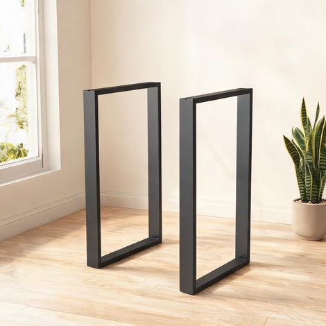 Pieds de table rectangulaires en acier finition époxy hauteur 72 (1/5)