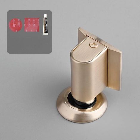 Magnetic Door Stop, No Drilling Required, Brushed Gold - Elegant Protection for Your Door (1/5)
