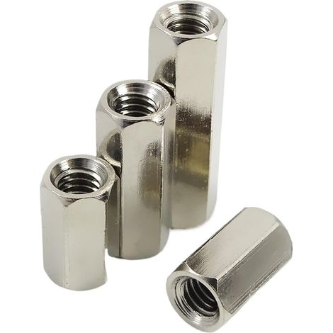 Entretoise hexagonale en laiton M3L, femelle, nickelée, filetée (1/3)