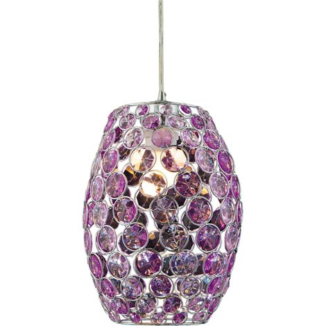 Lampada a sospensione Candellux Corn cristallo cromo Ø20