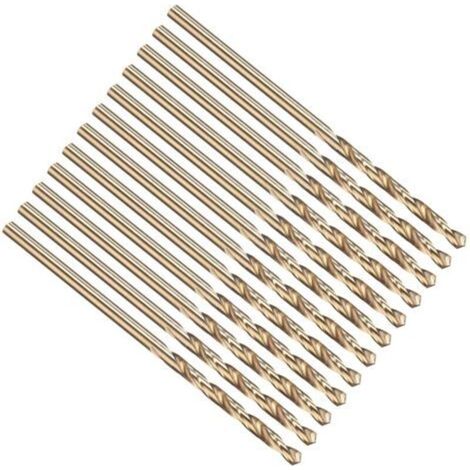 1mm Foret Hélicoïdal, Tige Droite Jobber M35 Cobalt 5% Acier Rapide 135° Finition Or, Mèche pour Métal Acier Inoxydable Dur, Forets à Métaux à Haute Dureté - Lot de 12 (1/5)