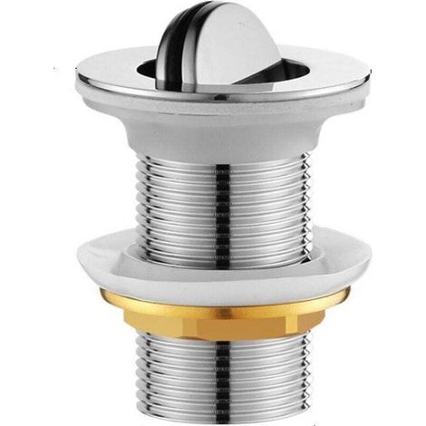 Bonde de lavabo design sans trop plein et sans corps de bonde, chromé (1/3)