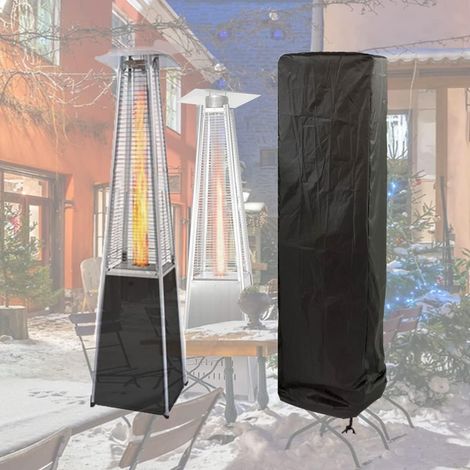 1 Housse de protection, Tissu Oxford 210D, Imperméable, Cordon de serrage, Pour chauffage de terrasse (1/5)
