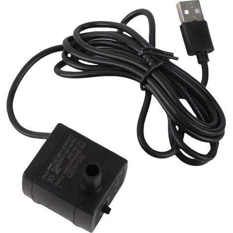 Câble de pompe pour fontaine miniature [ABS] [5V] [USB] pour décoration de bassin, aquarium, vase, hydroponie - Câble d'accessoire durable et pratique (1/5)