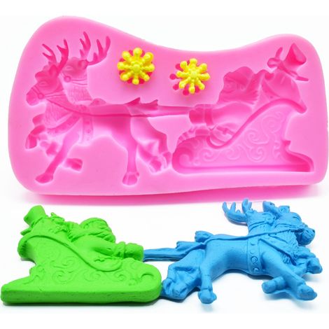 Weihnachtliche Silikon-Backform zum Selbermachen, mehrfache dekorative Kuchen-, Fondant- und Schokoladenform (Nr. 10) (1/5)
