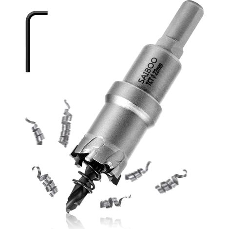 22mm Foret de Scie Cloche en Métal, Coupeur de Trou de Dents en Carbure de Tungstène avec Foret Pilote pour L'acier Inoxydable, Le Métal, au Fer, à L'aluminium et au Laiton (1/5)