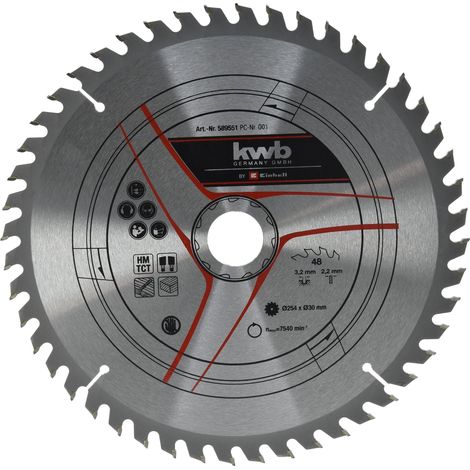 Einhell 49589551 Lama Sega Circolare per Troncatrice 254 mm diametro 30 mm 48 Denti HM per Legno (1/4)