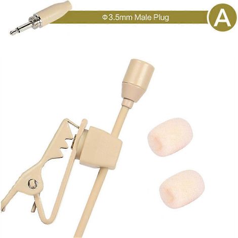 Microphone cravate à pince, prise jack 3,5 mm, 3 broches ou 4 broches XLR, pour appels téléphoniques sur téléphone portable. Compatible avec les mini-microphones sans fil Shure.