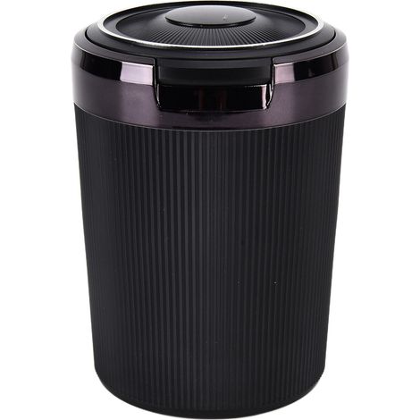 Cendrier de voiture LED avec couvercle 3W portable pour voiture, cigarettes, pour la maison ou le bureau, noir (1/5)