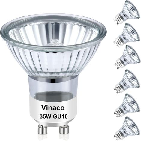 Lampadina alogena GU10 35W set 6 pezzi 2800K calda (1/5)