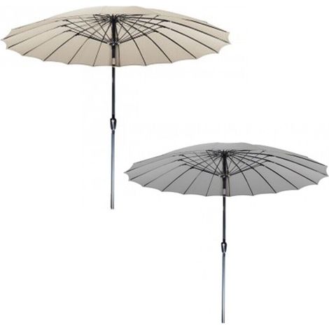 Ombrellone da giardino con 18 stecche e snodo da 270cm grande per terrazzo balco - colorigenerali: GRIGIO (1/4)