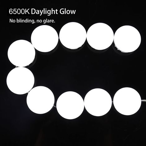 Set mit 10 dimmbaren LED-Lampen für Badezimmer und beleuchteten Spiegel (1/5)