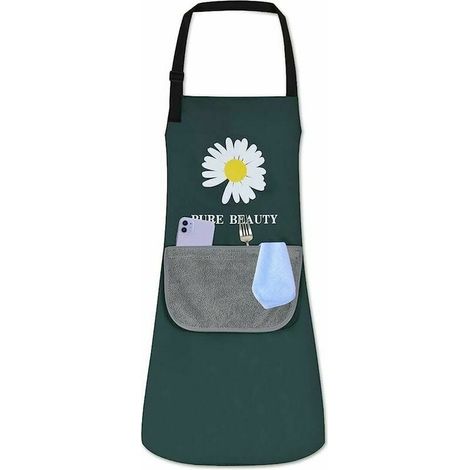 Delantal de cocina impermeable, ajustable, con bolsillo, para barbacoa, repostería, chef, para mujeres, hombres y adultos.