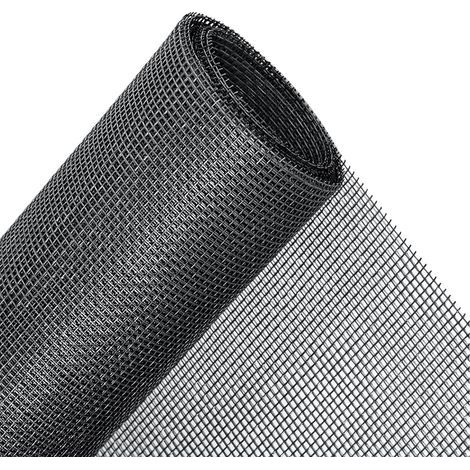 Moustiquaire de remplacement anti-animaux, invisible, en fibre de verre - Noire - 1,5 x 3 mètres - RW Window Screen (1/5)