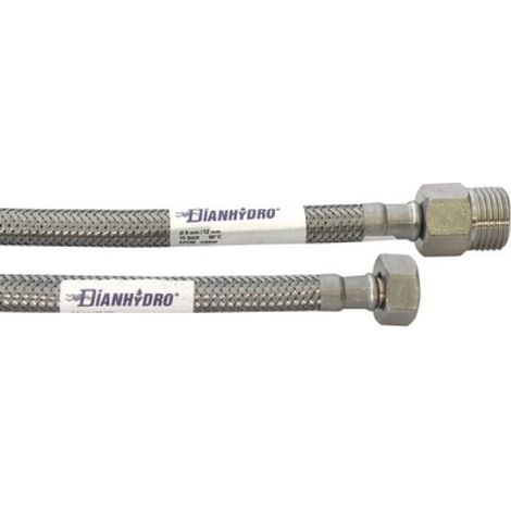 FLESSIBILE INOX MODELLO PROLUNGATO  CM. 40 MF 3/8 x 1/2