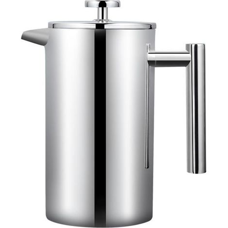 1 cafetera de émbolo, doble pared, acero inoxidable, 350 ml, filtro de precisión, cocina (1/5)