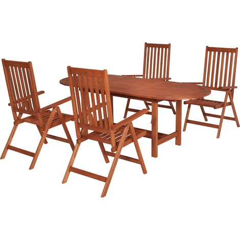 Vitoria Set 5tlg Eucalyptus Tisch 160 (210) x 90 cm