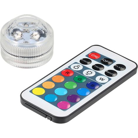 Mini LED RGB submersible, lampe colorée, effet bougie sous-marine, étanche IP68, avec télécommande (1/5)