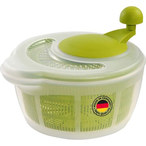 Westmark Centrifuga per insalata, Capacità: 5 litri, ø 26 cm, Plastica, Senza BPA, Fortuna, Colore: Trasparente/Verde, 243222E1 (1/5)