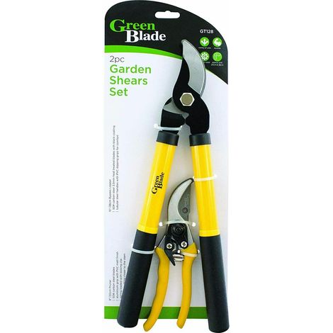 2pc 15"" Bypass Lopper + 8"" Secteurs Pruner Hedge Garden Pruning Trees GT128