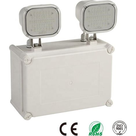 Barcelona Led – Lampe de secours LED 2x6W – IP65 pour environnements humides – 600 lumens – Éclairage de sécurité pour bureaux et commerces