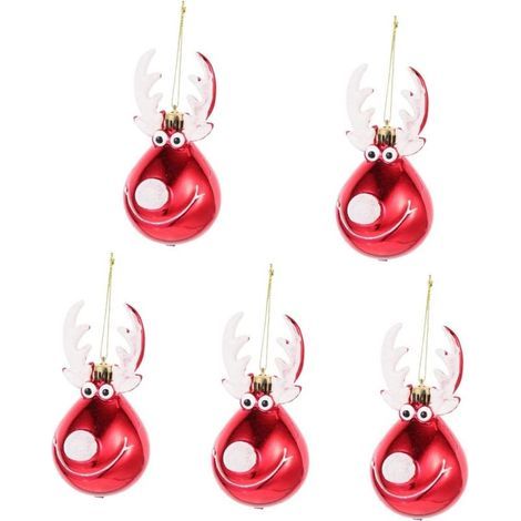 10-teiliges Set hängender Weihnachtsdekorationen in Rentierform für den Weihnachtsbaum – festliche Accessoires für eine fröhliche Atmosphäre (1/4)