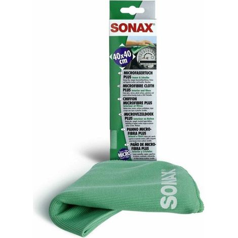 SONAX SN 1837651 Chiffons 416.500 Lavette Microfibres Intérieur et Vitres (1/4)