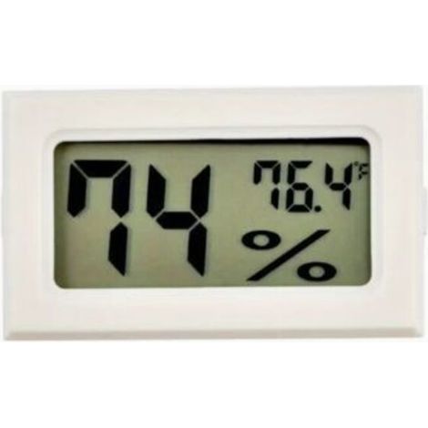 Mini Accurate Digital Thermometer Hygrometer White for Indoor Temperature and Humidity Monitoring - Fahrenheit (℉) Display (1/5)