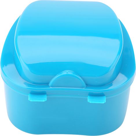 Boîte de rangement pour prothèses dentaires avec filtre, bleu clair (1/5)