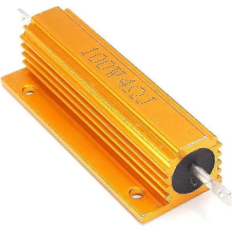 Résistance de puissance à boîtier en aluminium plaqué or, 100 W, 4 ohms, 4R AC. (1/5)