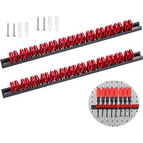 pièces - Porte-outils - Supports - Panneau mural à outils - Système de suspension - Porte-tournevis - Système de rangement pour tournevis 3,8 cm x 3,8 cm x 35 cm (1/5)